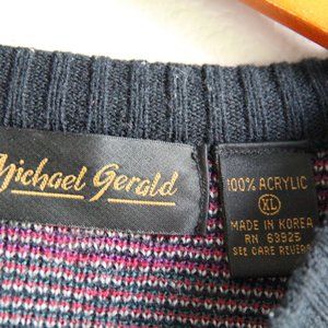 Vintage Sweaters - Vintage Grandpa Sweater Crew Michael Gerald 80s XL Vintage Sweaters - Vintage Grandpa Sweater Crew Michael Gerald 80s XL